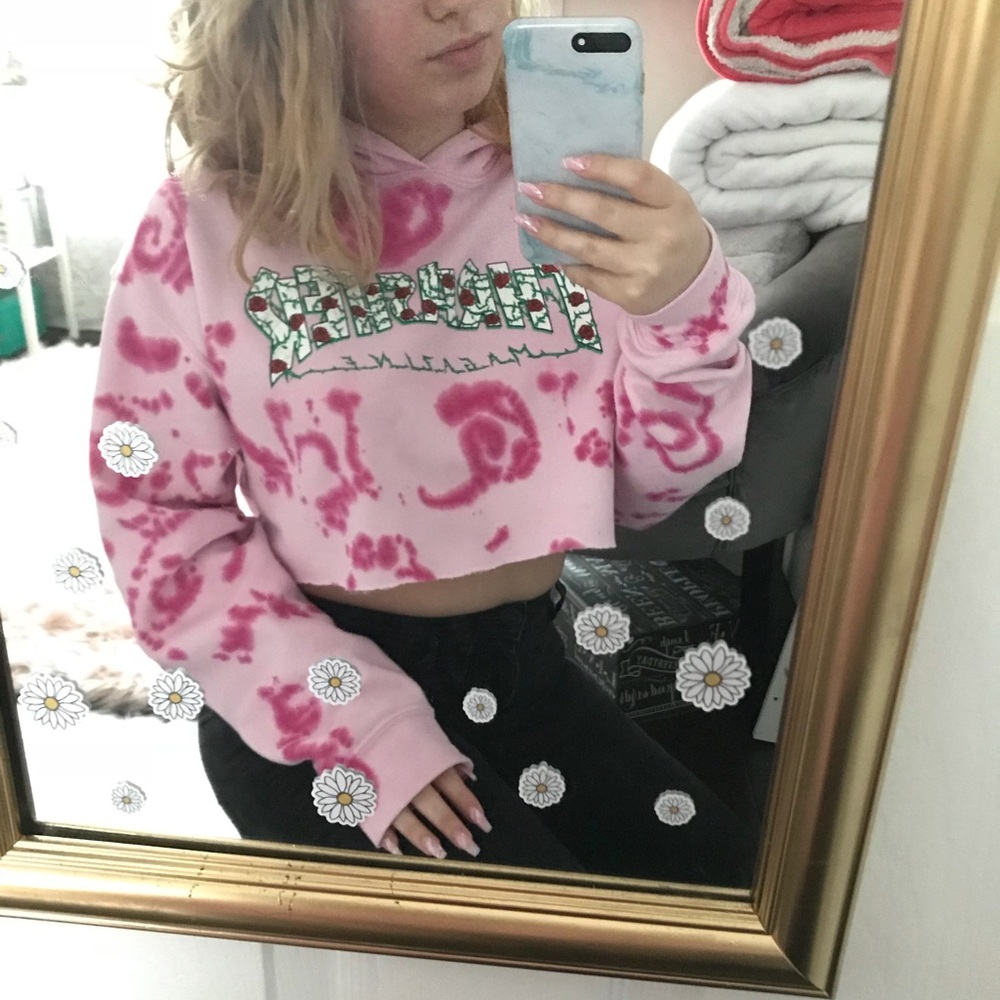 🚫SOLD🚫THRASHER CUSTOM DYED & CROPPED SWEATER